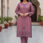 Women’s Digital Print Two-Piece Set – Stylish Tunic & Matching Pants Outfit