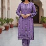 Women’s Digital Print Two-Piece Set – Stylish Tunic & Matching Pants Outfit